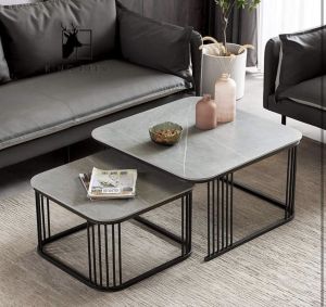 Marble Top Coffee Table Set For Living Room