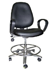 Polished Plain ESD Chair, Color : Black