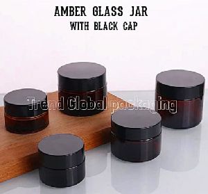 Amber Glass Jar