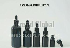 Black Glass Dropper Bottle