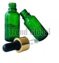 Green Glass Dropper Bottle