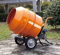 Pneumatic Metal Concrete Mixer Machine, Color : Brown