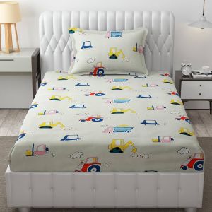 Printed Cotton Kids Bedsheet For Hotel, Home