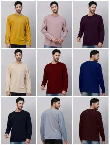 Mens Plain Full Sleeves T-Shirt, Speciality : Comfortable, Anti Shrink