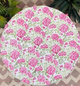 Pink Floral  Round Tablecloth