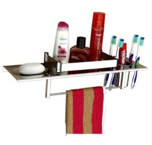 Stainless Steel 4 In 1 Multipurpose Bathroom Shelf