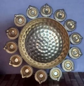 Brass Diya Urli Bowl