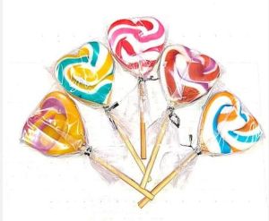 Heart Shape Strawberry Candy Lollipop, Packaging Type : Plastic Packet