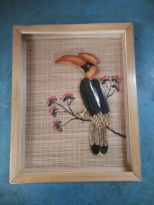 Bird Painting Bamboo Wall Hanging For Decoration