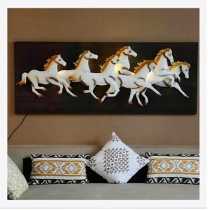 7 Horses Running Photo Frame