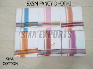 9 X 5 Cotton Dhoti With Angavastram