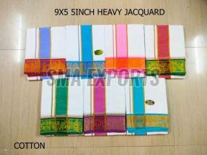 9 X 5 Heavy Jacquard Border Cotton Dhoti