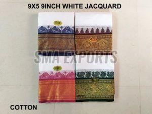 9 X 5 Jacquard Border Dhoti, Gender : Male