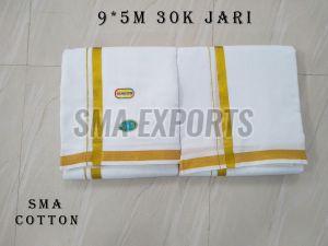 9x5 30k Jari Cotton Dhoti, Gender : Male