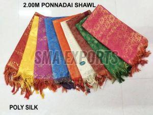 SMA Cotton Zari Ponnadai Shawl, Gender : Female