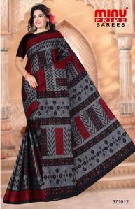 Black Diamond Printed Cotton Saree