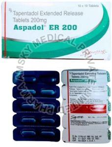 Aspadol Er 200mg Tablet, Packaging Type : Box