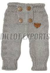 Cotton Woolen Plain Kids Knitted Pants, Color : Grey