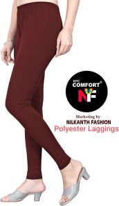 KPC Comfort Plain Ladies Polyester Leggings, Technics : Machine Made