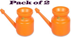 RCSP Orange Plastic Jal Neti Pot Pack Of 2