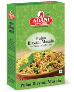 Adani Spices Natural Biryani Pulav Masala, Form : Powder