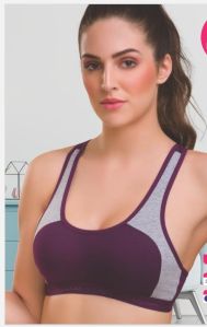 Ladies Maroon & Grey Sports Bra