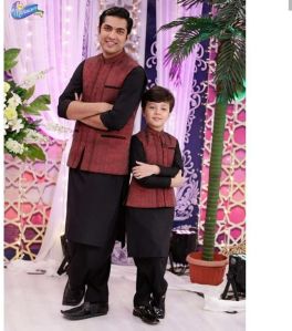 Father & Son Combo Kurta Pajama, Technics : Machine Made