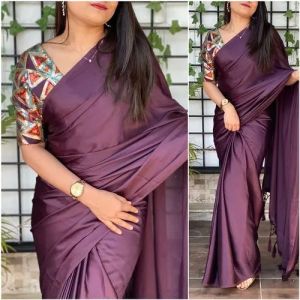 Ladies Plain Silk Saree