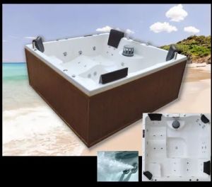 4 Seater Square Jacuzzi Bathtub