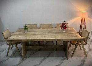 Wooden 8 Seater Dining Table Set With Chairs