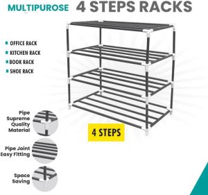 Litonis Multi Purpose Rack, Color : White / Black / Silver