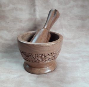 Wooden Mortar Pestle