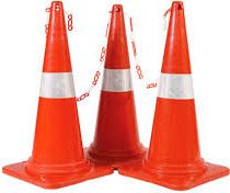 PVC Traffic Cone, Shape : Conical