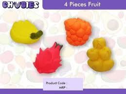 4 Piece Fruit Chuchu Baby Bath Toy