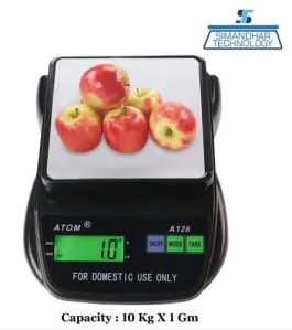 ATOM-126 Digital Compact Weighing Scale, Weighing Capacity : 10kg