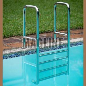 Polished Stainless Steel Silver Swimming Pool Ladder