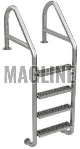 Stainless Steel Polished Swimming Pool Ladder, Color : Silver