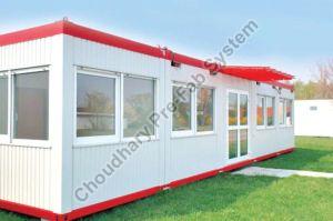 Non Polished Prefabricated Portable Container Office, Shape : Rectangular