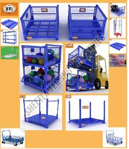 Collapsible Cage Bin Trolley Pallet, For Industrial Use, Specialities : Loadable, Heat Resistance, Fine Finishing