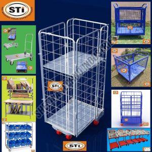 Metal/MS/SS Foldable Cage Trolley, Capacity : 1800 Kg