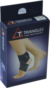 Triangles Plain Neoprene Ankle Wrap Support For Pain Relief