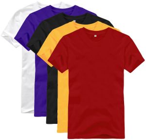 Plain Mens Nylon Round T-Shirt, Sleeve Type : Half Sleeves