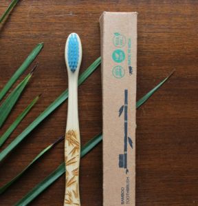 Jeeva Charcoal Bristles Bamboo Toothbrush For Used Teeth Cleaning