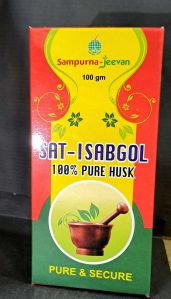 SJP Sat-Isabgol Husk, Packaging Size : 100gm