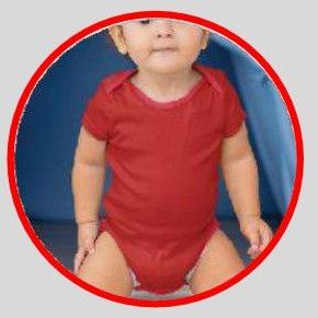 Plain Cotton Baby Onesies, Color : Red