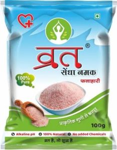 Unrefined 100g Vrat Rock Salt, Packaging Type : Plastic Pouch