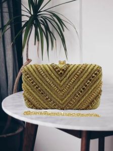 Esmoda Fancy Velvet Clutch Bag, Closure Type : Zipper