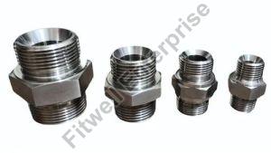 Fitwell Stainless Steel Hydraulic Fitting Adaptor, Color : Silver