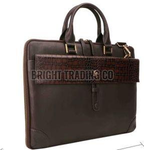 Plain Stylish Leather Laptop Bag