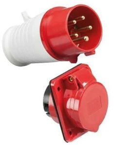 Plastic Industrial Plug Socket, Shape : Round